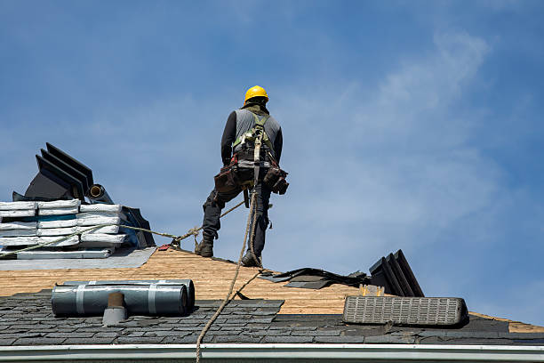 Professional Gutter Installation technician working in Burleson, TX